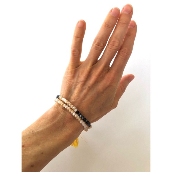 Beaded Tassel Stretch Bracelets Set- 2 pieces - Picture 6 of 6